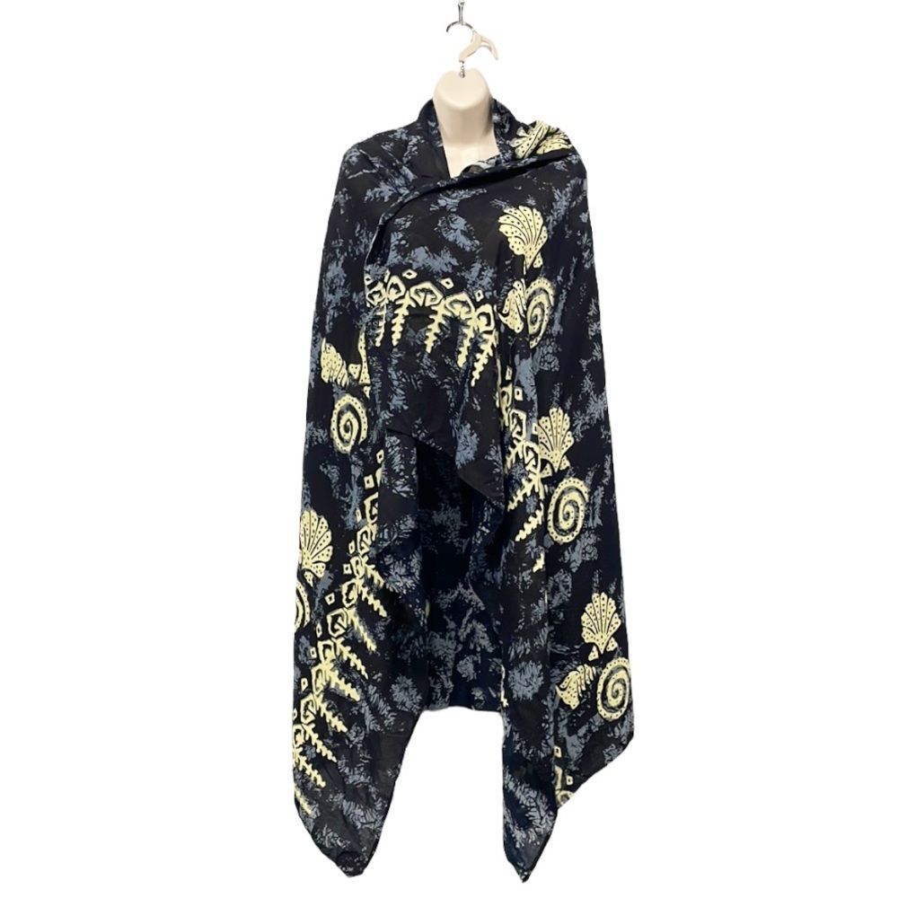 Roundy Bay Women’s Sarong Wrap Sea Shell Rayon 60” X 44” Beach‎ Cover Summer